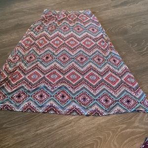 Teal and red A-Lines Skirt